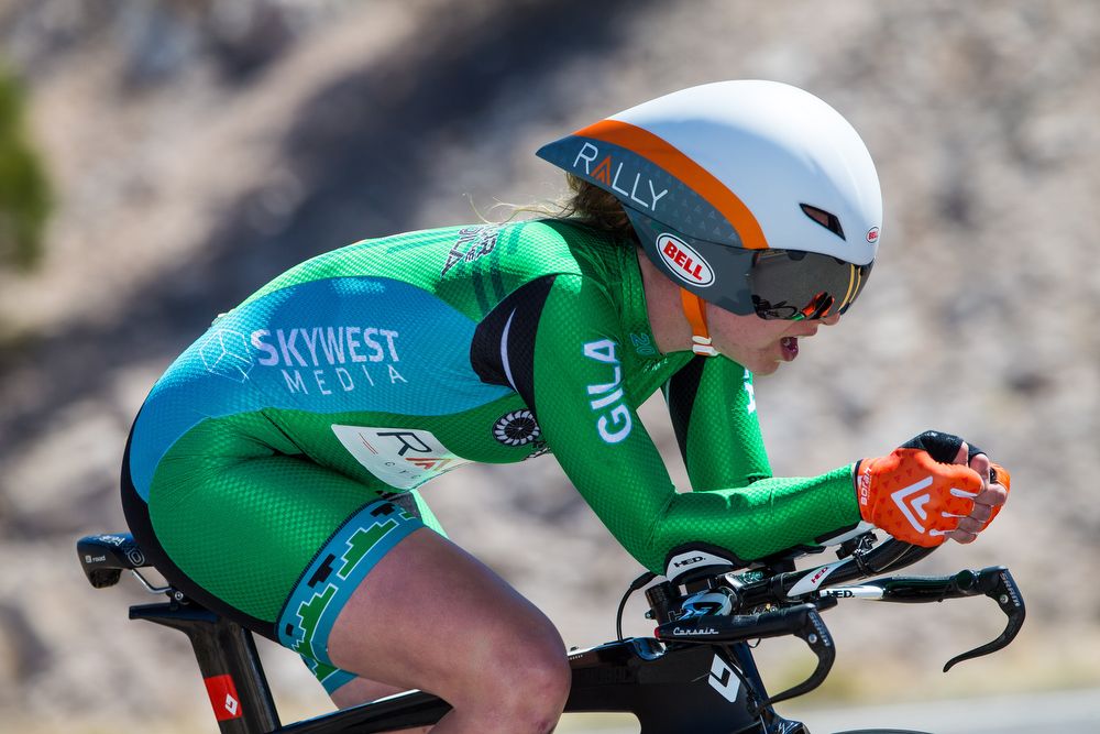 Emma White (Rally Cycling) during stage 3 of the Tour of The Gila