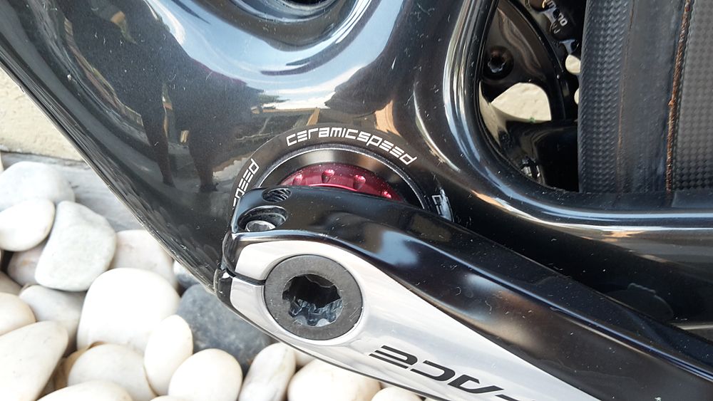 CeramicSpeed bearings cut down on drag in the bottom bracket