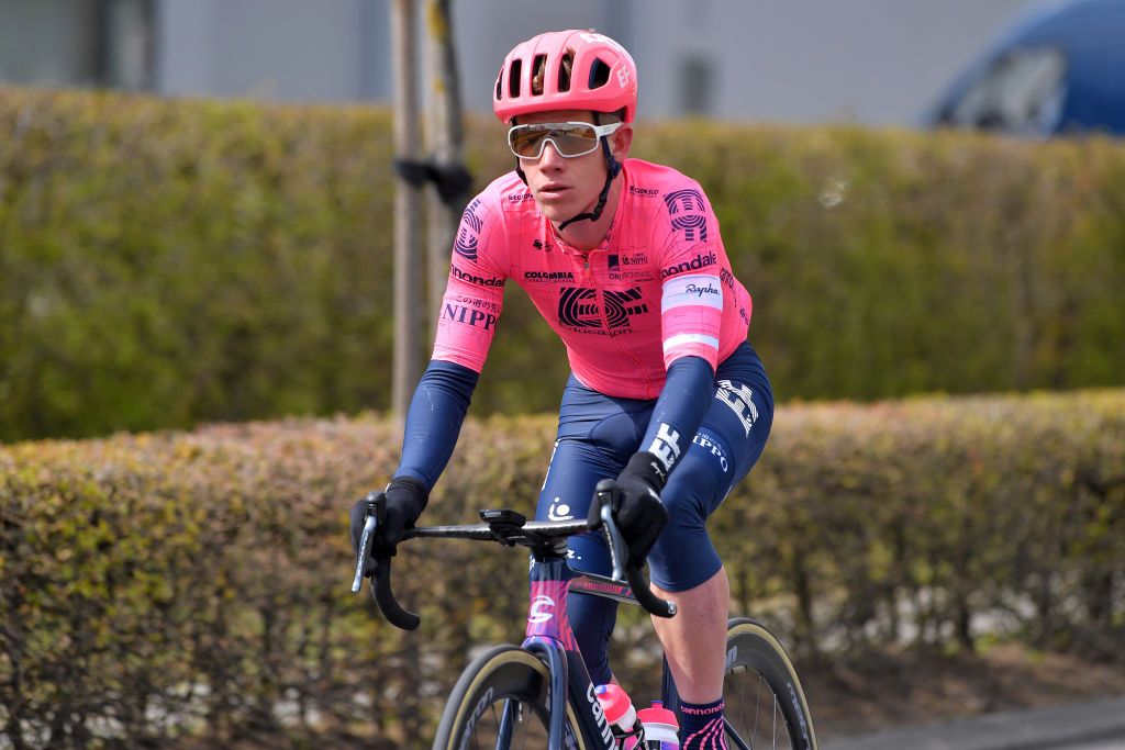 OVERIJSE BELGIUM APRIL 14 Lawson Craddock of United States and Team EF Education Nippo during the 61st De Brabantse Pijl La Flche Brabanonne 2021 Mens Elite a 2017km race from Leuven to Overijse 106m BP21 FlandersClassic on April 14 2021 in Overijse Belgium Photo by Luc ClaessenGetty Images