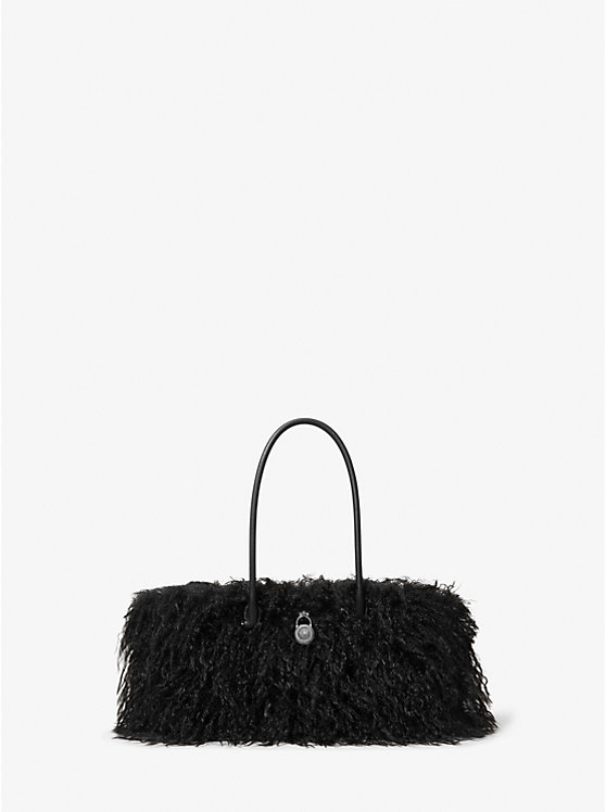 Hamilton Moderne Small Faux Shearling Satchel