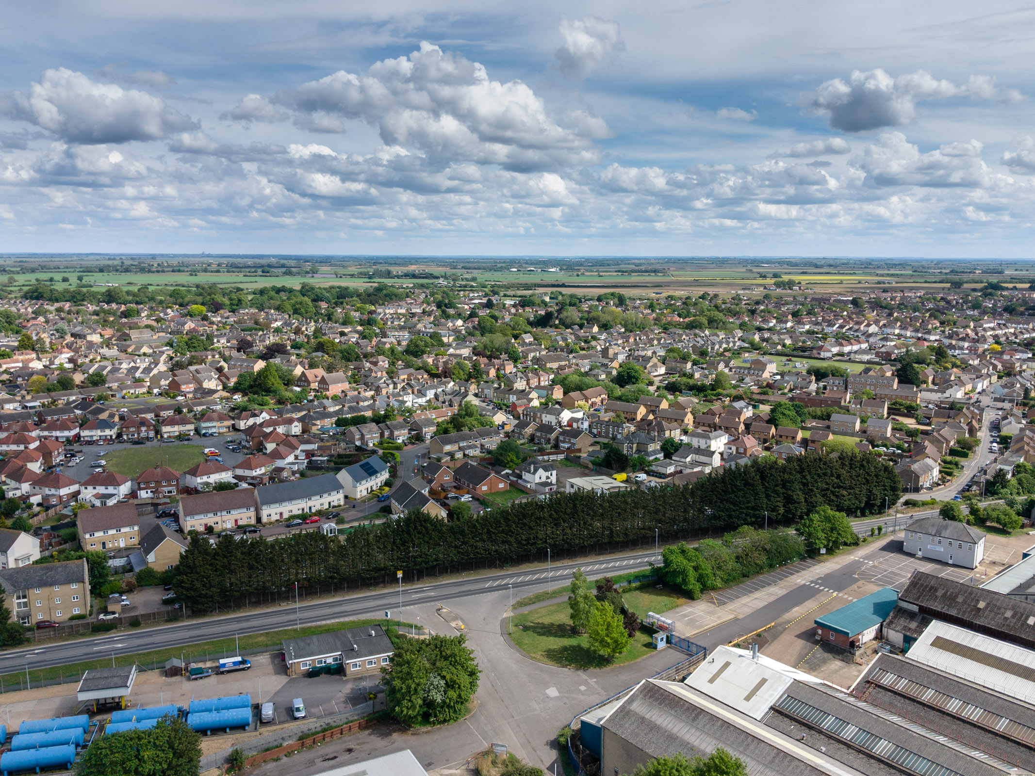 Photo of a town taken with the DJI Lito 1 beginner drone