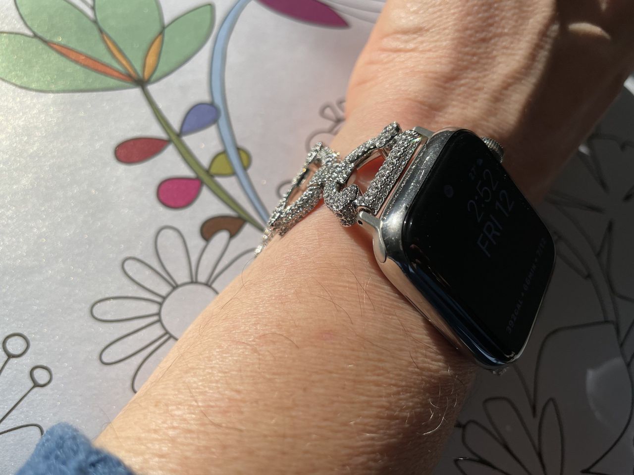 Goldenerre Crystal Pave Link Band For Apple Watch Lifestyle