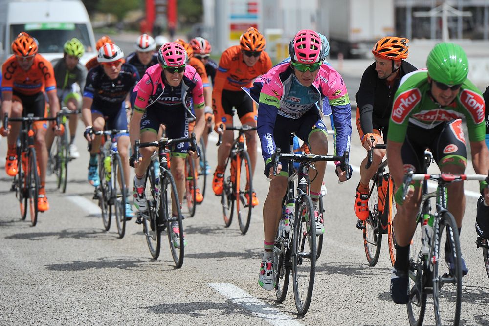 Lampre-Merida riders dressed for the weather in Turkey.