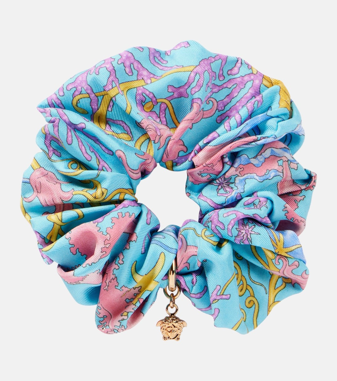 Versace, Underwater Barocco silk scrunchie
