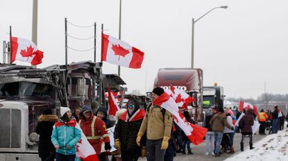 Freedom Convoy protesters driving from British Columbia to Ottawa