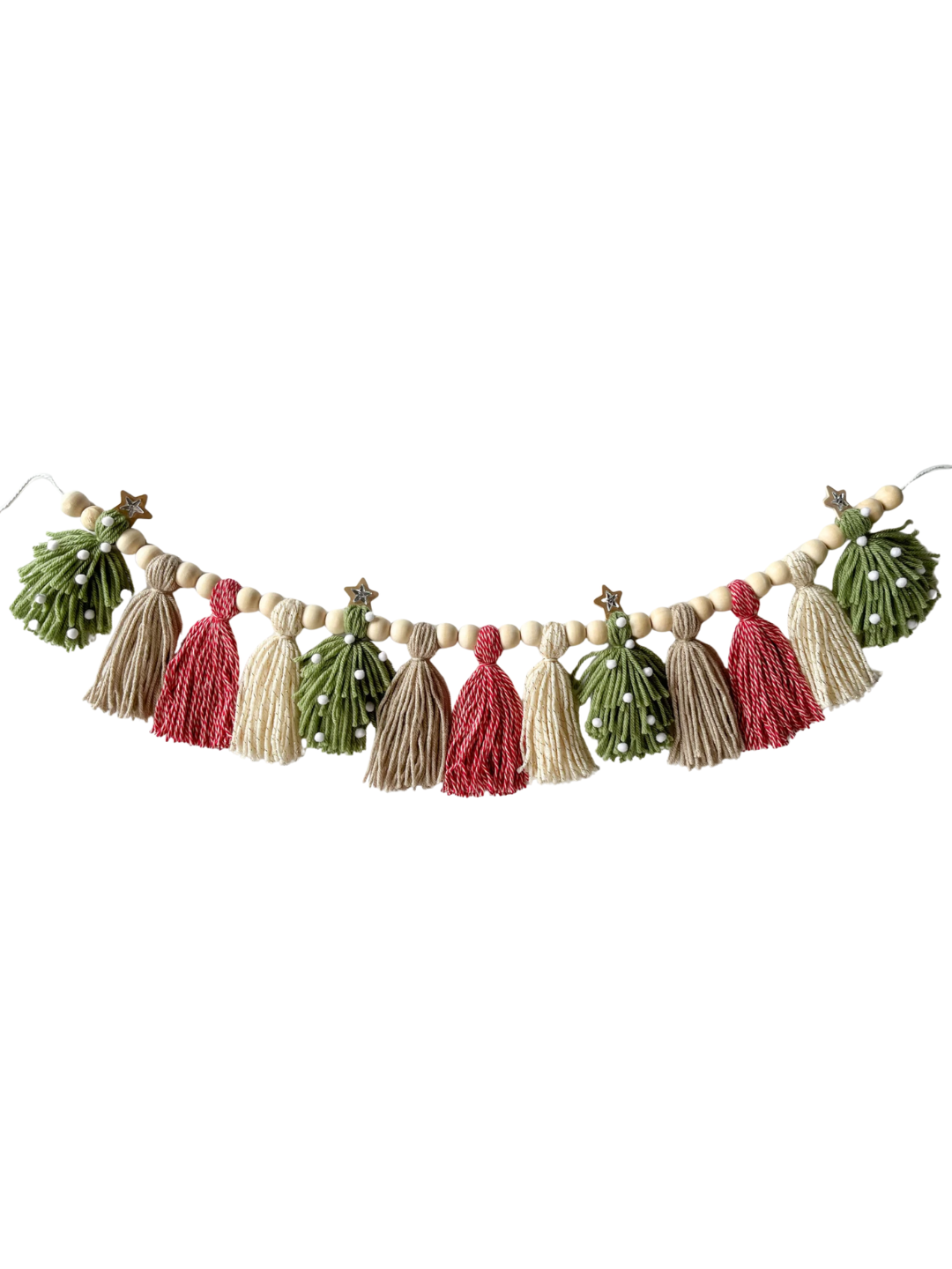Rustic Christmas Tree Tassel Garland