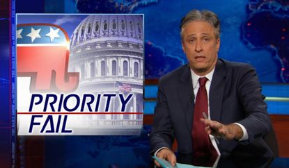 Jon Stewart nails GOP 'warfare queens' over blank checks for foreign wars, closed wallet at home