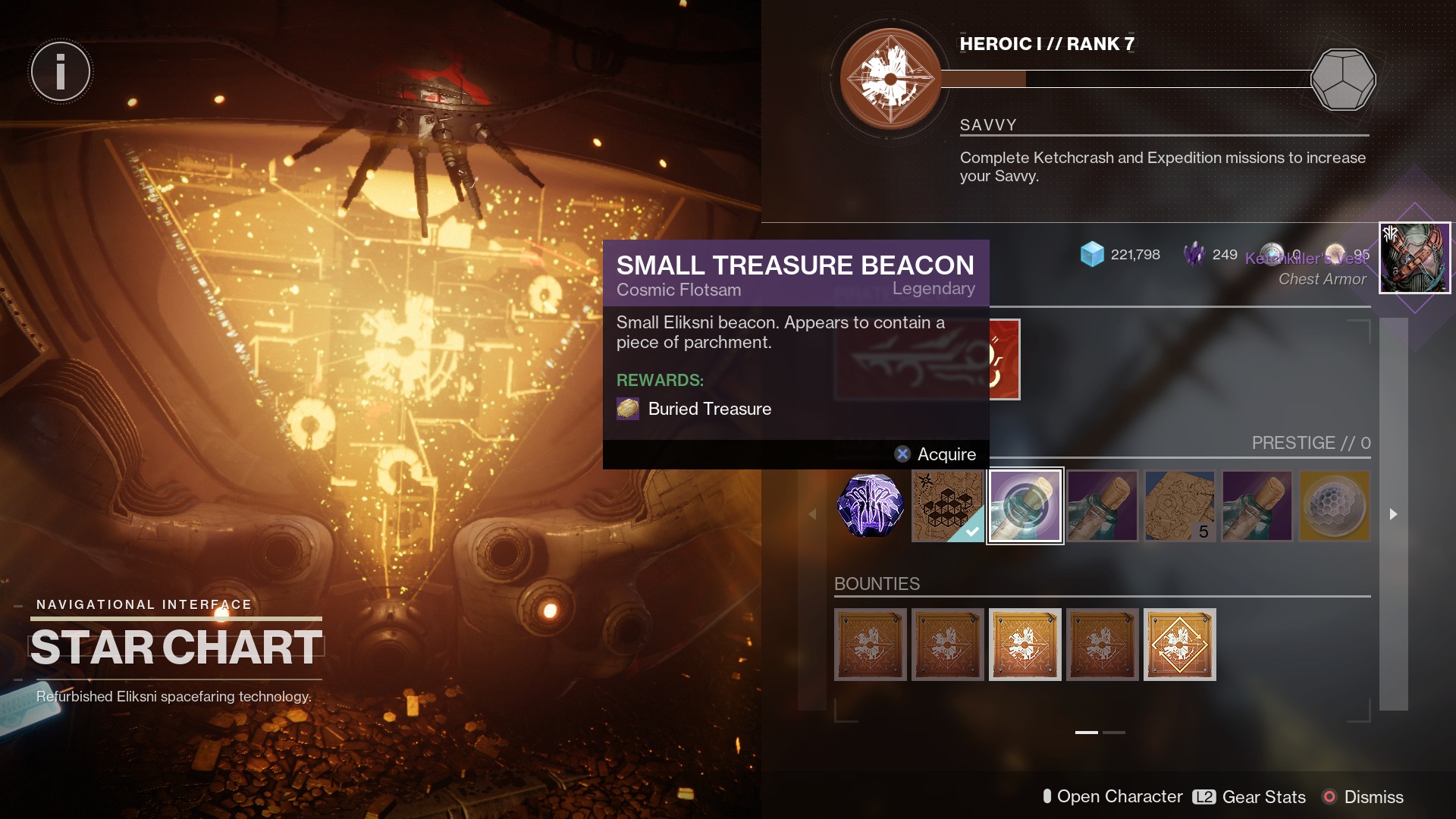 Destiny 2 Cryptic Quatrains in the star map menu