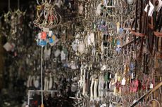 Some 300 bits adorn the bit wall at the Winter Equestrian Festival