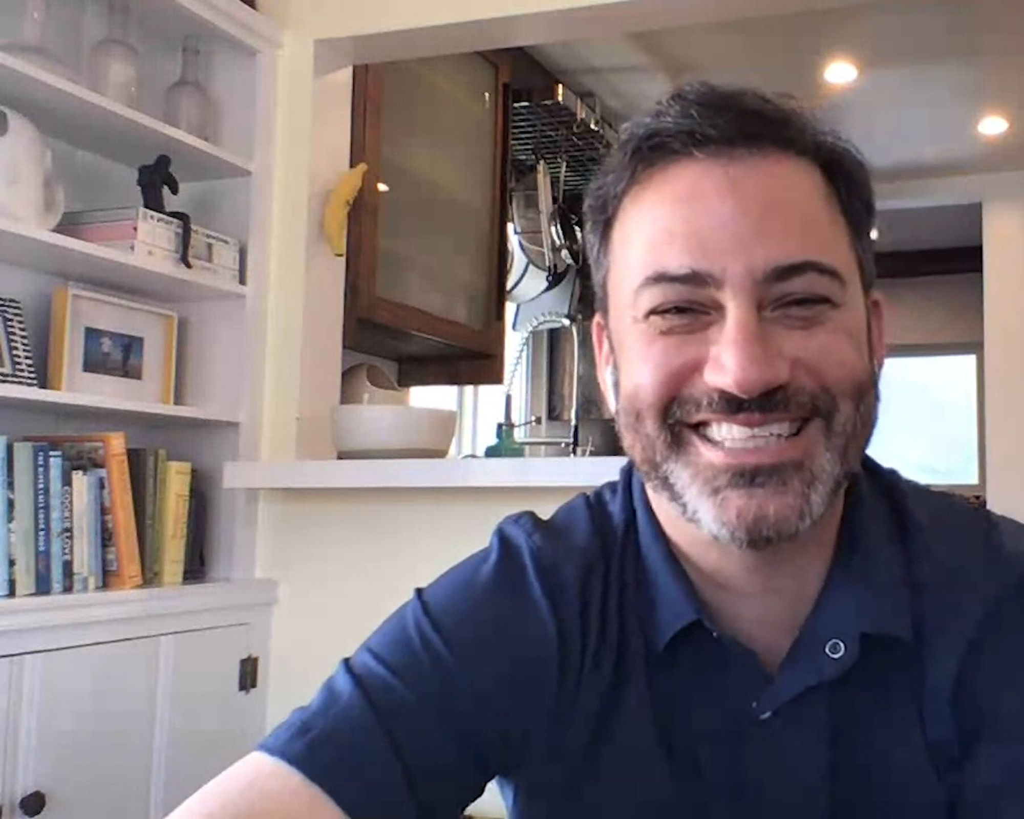 jimmy kimmel and the shelves in his home