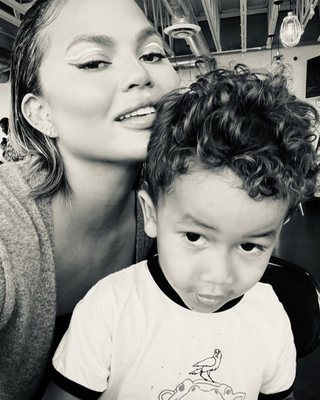 Chrissy Teigen and her son, Miles