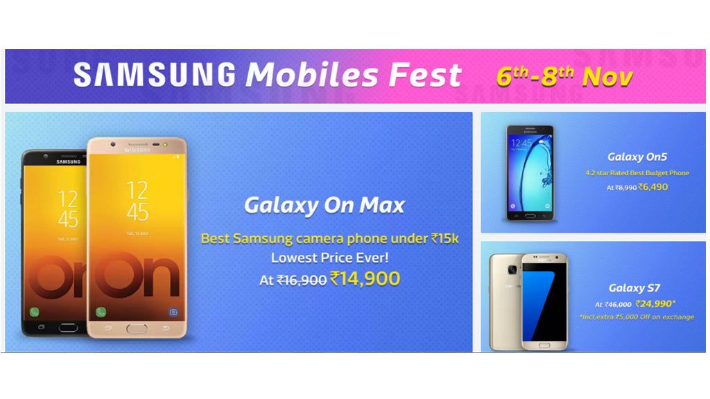 Samsung Mobiles Fest on Flipkart offers discounts up to Rs. 16,010