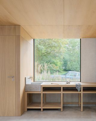 Sink and work surface inside Autobarn by Bindloss Dawes