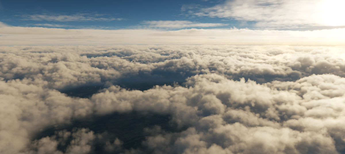 Volumetric clouds in DCS.