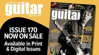 A promotional image for Australian Guitar issue 170, featuring Paul McCartney on the cover