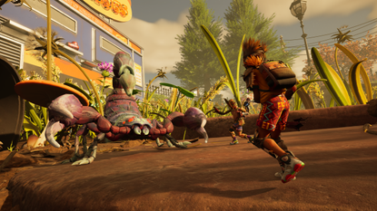 A scorpion fight in Grounded 2
