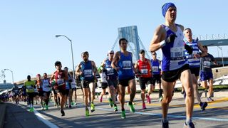 Runners competing in the New York Marathon
