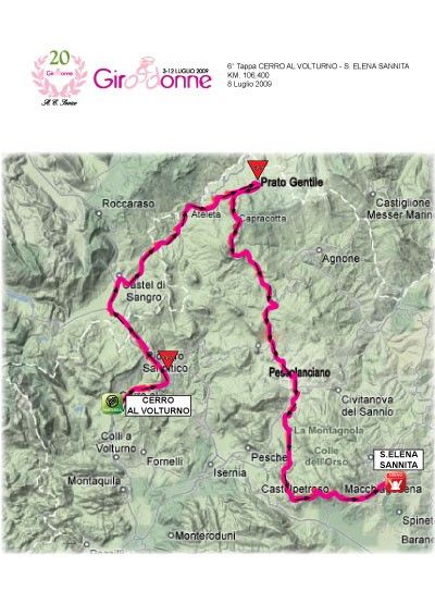 Giro Donne 2009 stage 6 map