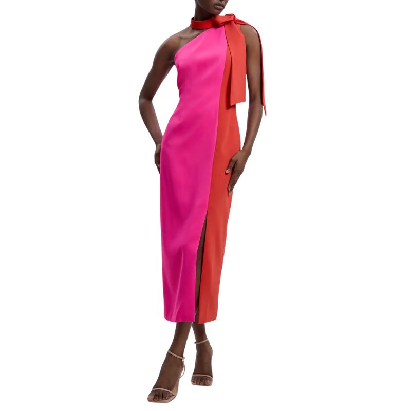 Image of red and pink dress