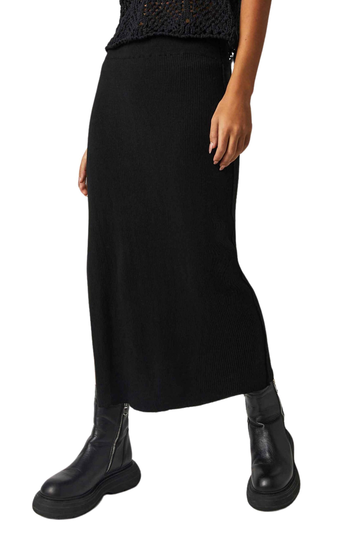 Free People Golden Hour Midi Sweater Skirt