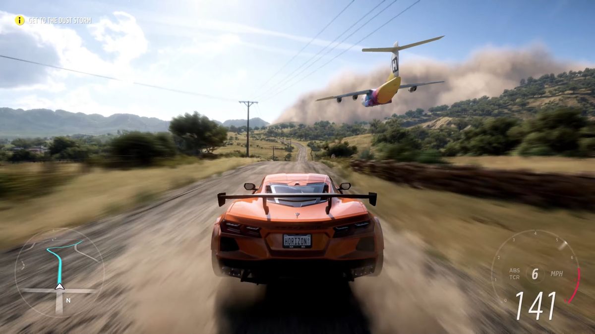 Screengrab of 2021 Corvette Stingray from Forza Horizon 5 Official Initial Drive trailer