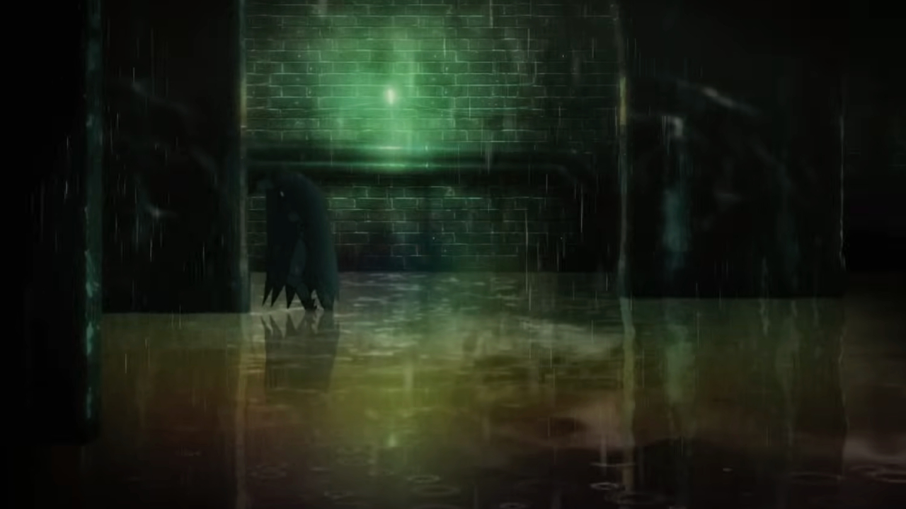 Batman in the sewers in Batman: Gotham Knight