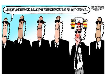 Political cartoon Secret Service
