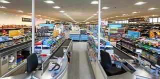 a supermarket aisle