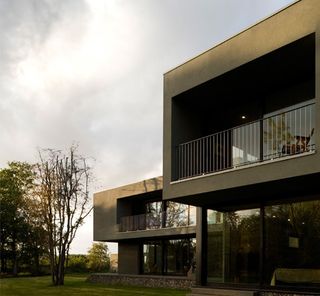 Balcony and house