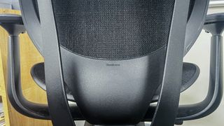 Branding on the rear of the Steelcase Karman