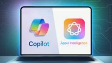 Apple Intelligence vs Windows Copilot superimposed on a screen