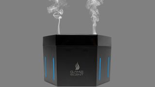 GameScent promo image - GameScent device farting odours into the air