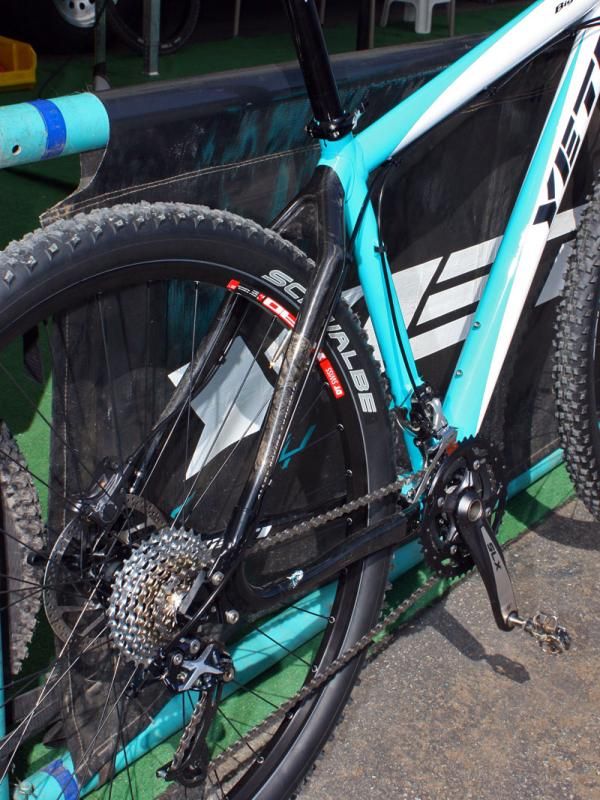 The carbon rear end helps damp vibration for a slightly smoother ride.