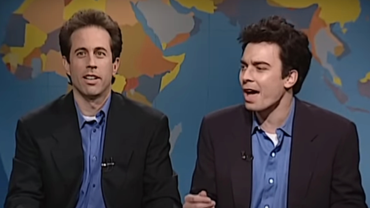 Jerry Seinfeld and Jimmy Fallon as Jerry Seinfeld on SNL
