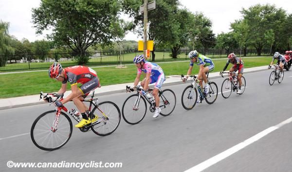 Chris Horner (Radioshack) leading the chase group on lap 11.
