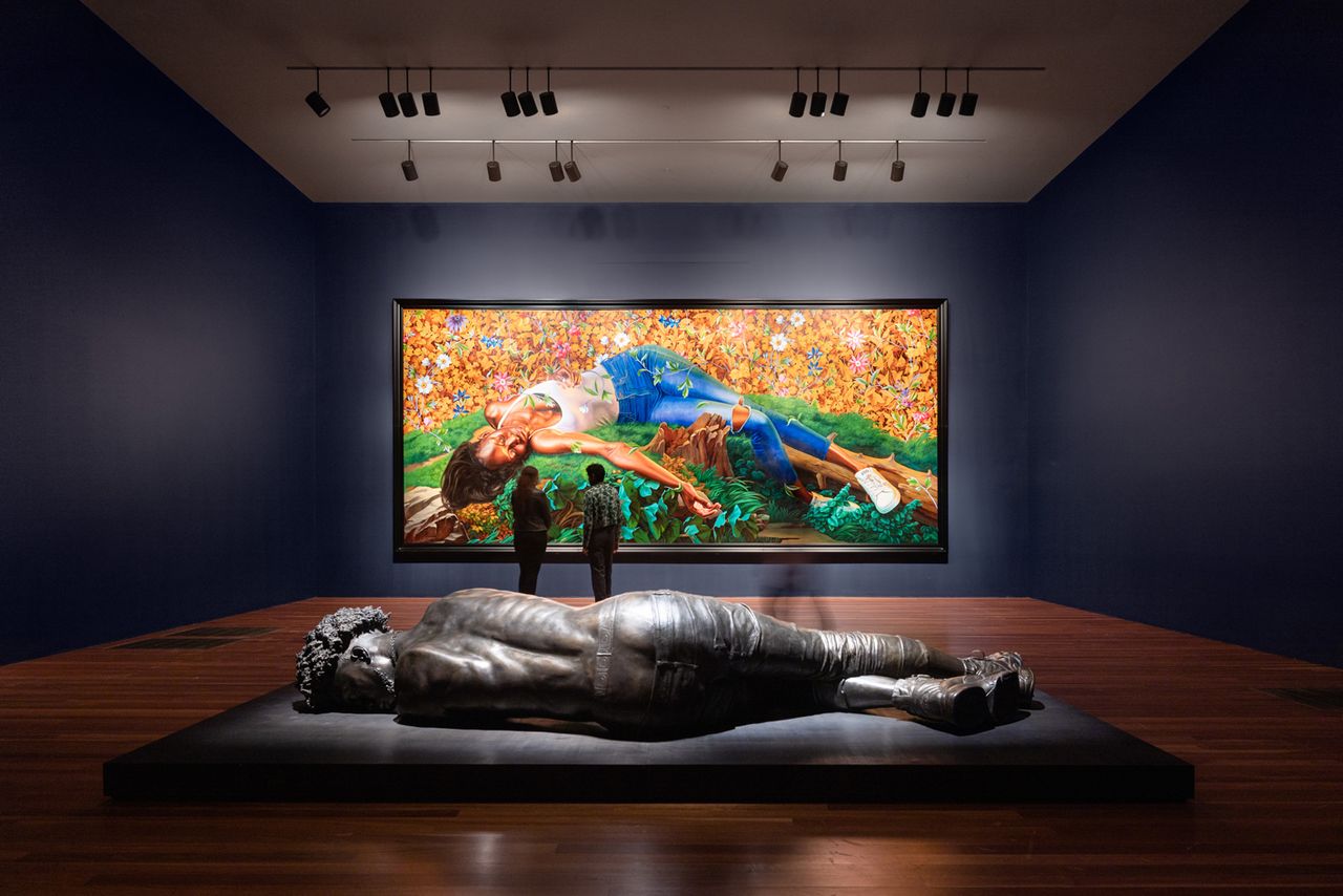 Installation view of &#039;Kehinde Wiley: An Archeology of Silence&#039;, de Young Museum, San Francisco, 2023