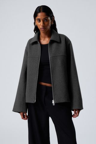 Short Wool Blend Jacket