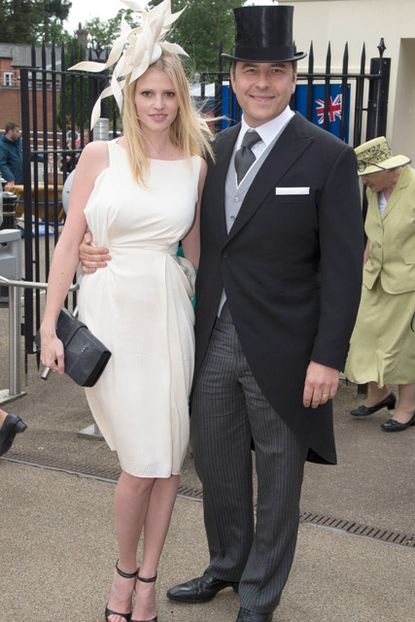 Lara Stone and David Walliams at Royal Ascot 2012