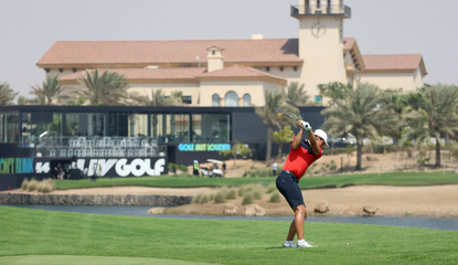 James Piot at the top of his backswing