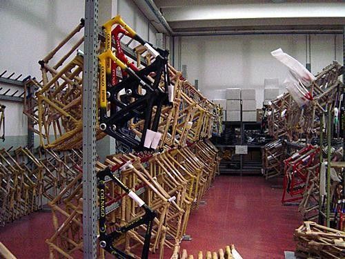 Part of the Colnago warehouse