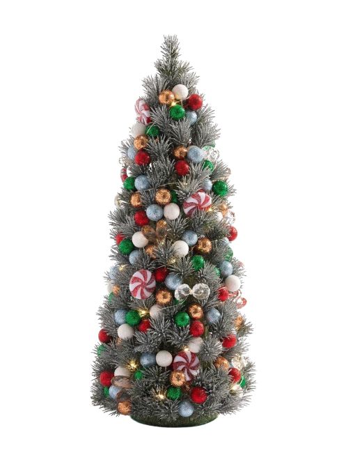 Small Peppermint Twist Bauble Tree