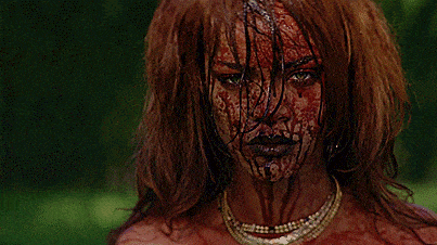 GIF - Rihanna With Blood On Face