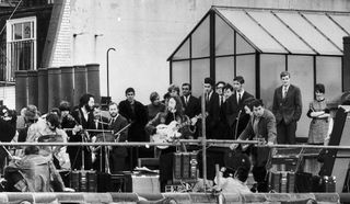 The Beatles perform their famous 'rooftop concert', January 30, 1969