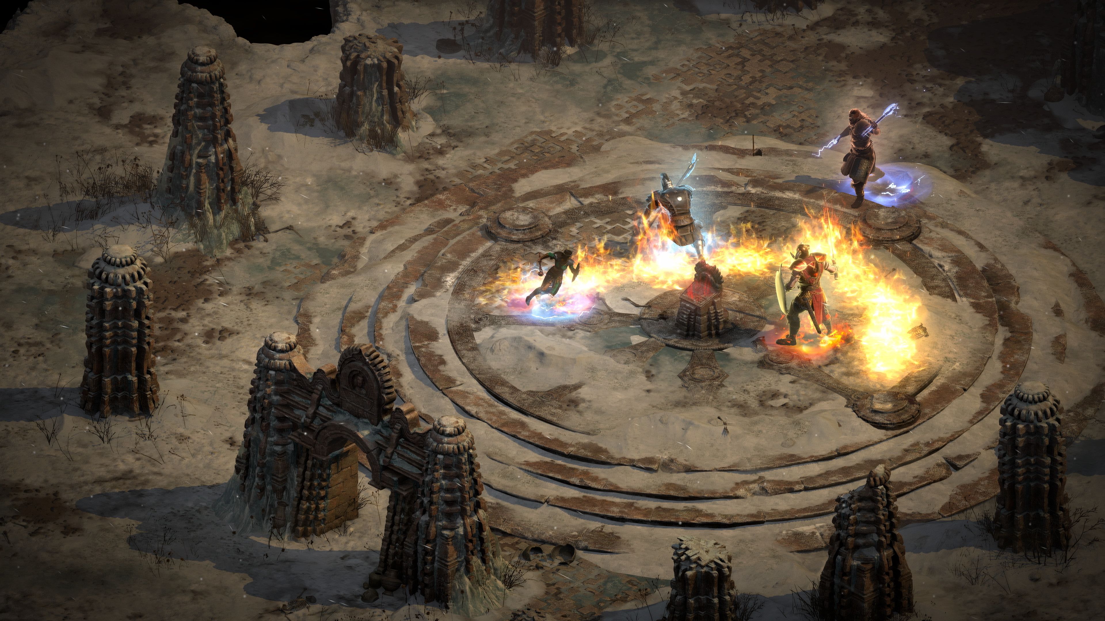 Gameplay images of Diablo 2 Warlock