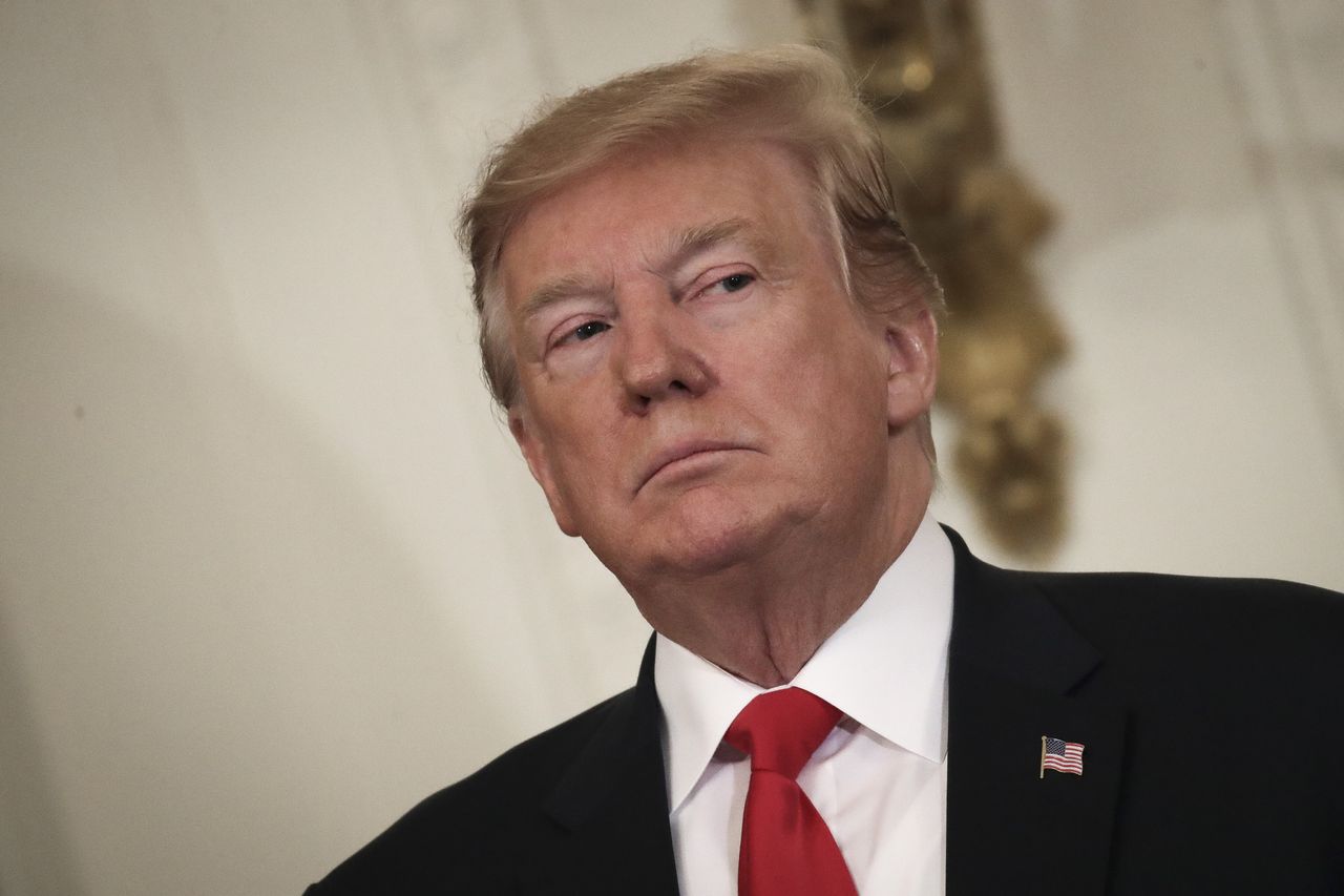 Trump in the East Room of the White House