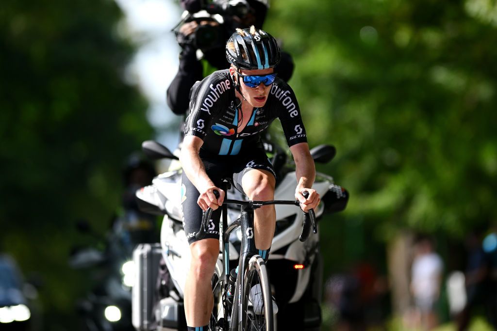 MONTREAL QUEBEC SEPTEMBER 11 Andreas Leknessund of Norway and Team DSM attacks in the breakaway during the 11th Grand Prix Cycliste de Montreal 2022 a 221km one day race from Montreal to Montreal GPCQM WorldTour on September 11 2022 in Montreal Quebec Photo by Dario BelingheriGetty Images