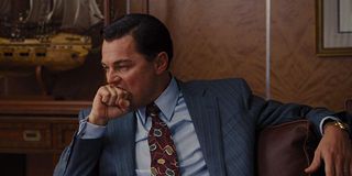 Leonardo DiCaprio as Jordan Belfort in The Wolf of Wall Street