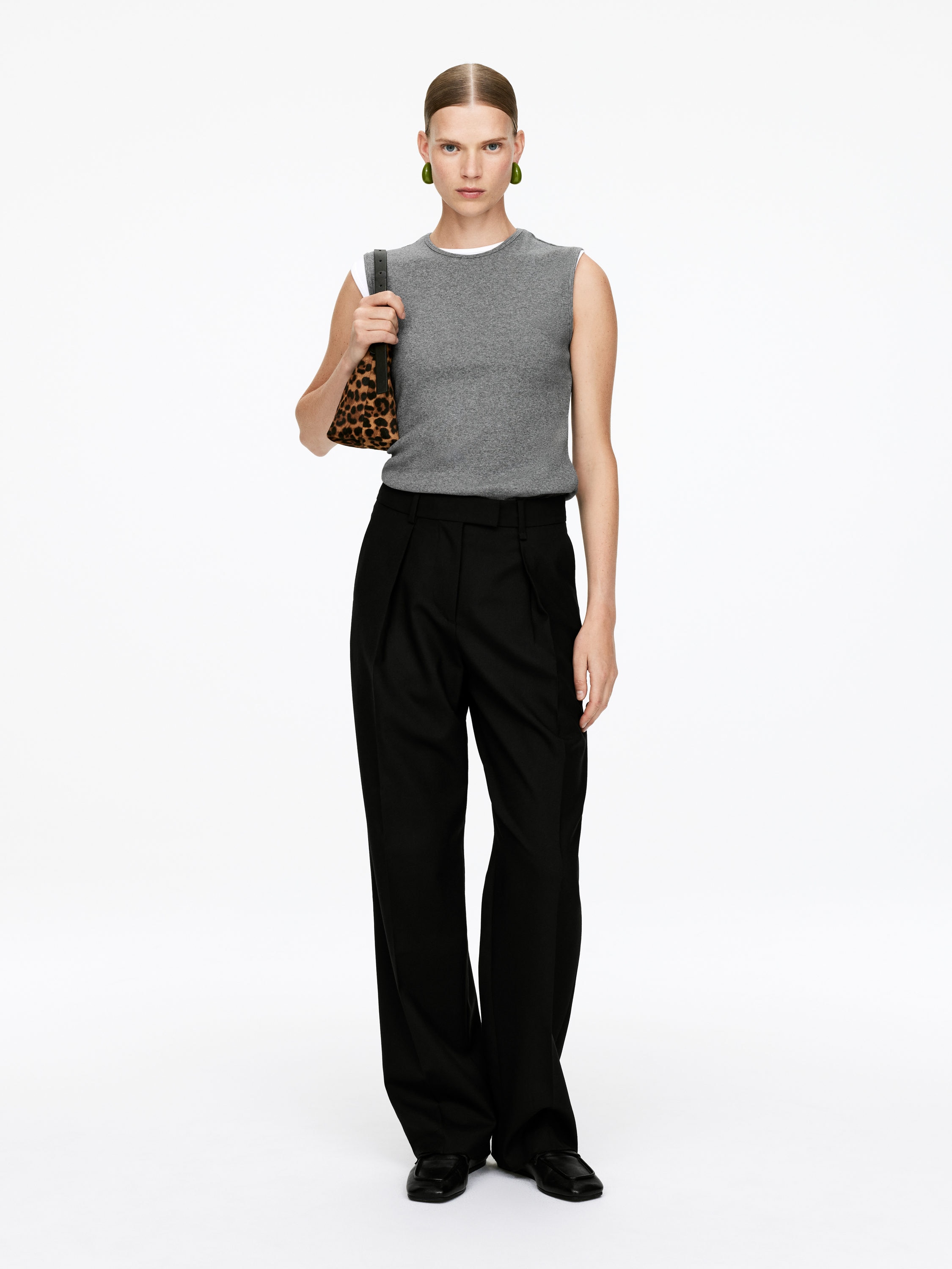 High-Waist Tailored Trousers – Black – Women – Arket Gb
