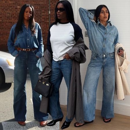 Influencers and editors wearing the best shoes to wear with spring 2026 denim trends.