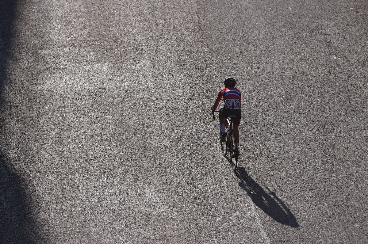 Katrine Aalerud (Norway) in the late afternoon shadows